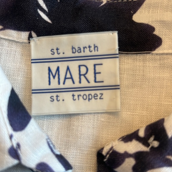 MARE ST BARTH 💯 LINNEN BUTTON DOWN SHIRT/DRESS Sz 42 or M - Picture 5 of 10